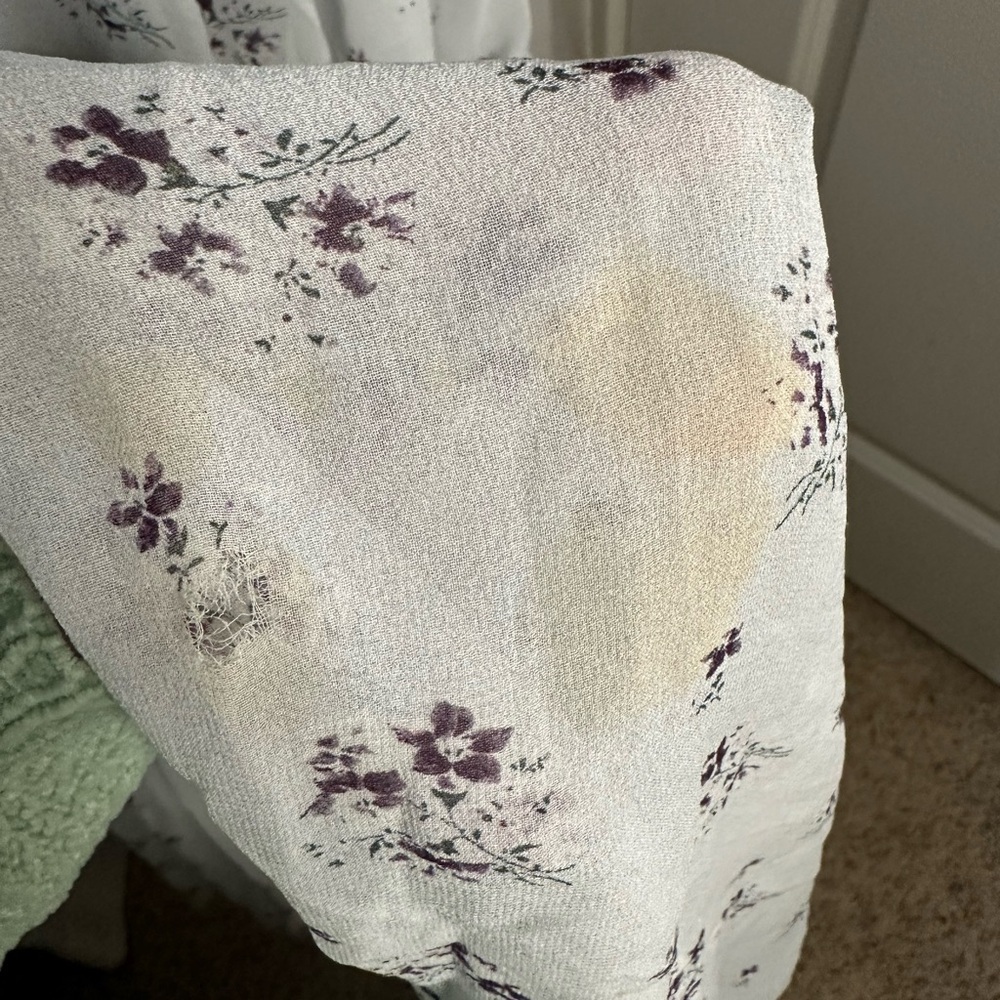 LOVESHACKFANCY lavender purple floral peasant dress size 2 - Picture 8 of 9